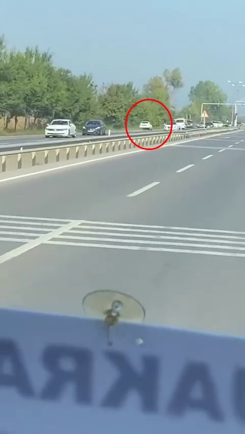 D-650’de ters yönde ilerledi, trafiği böyle tehlikeye attı
