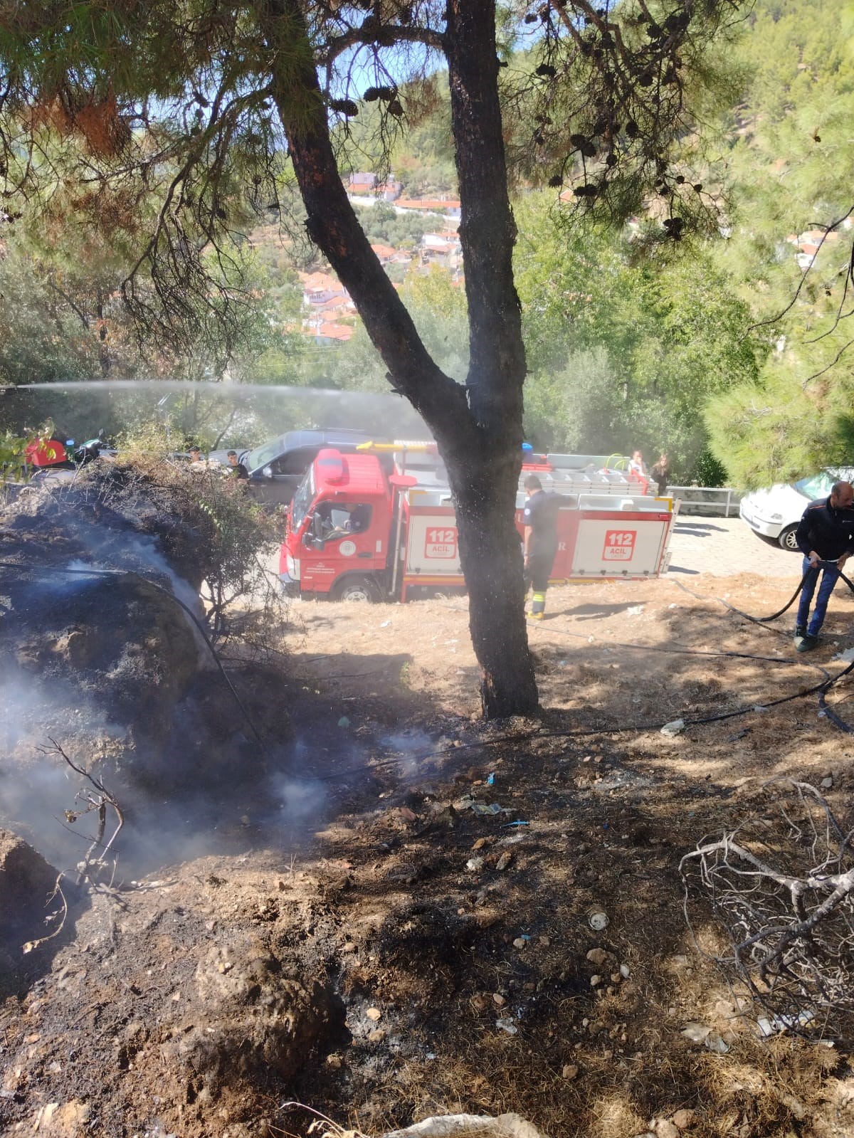 Menteşe’de çıkan ot yangını kontrol altına alındı
