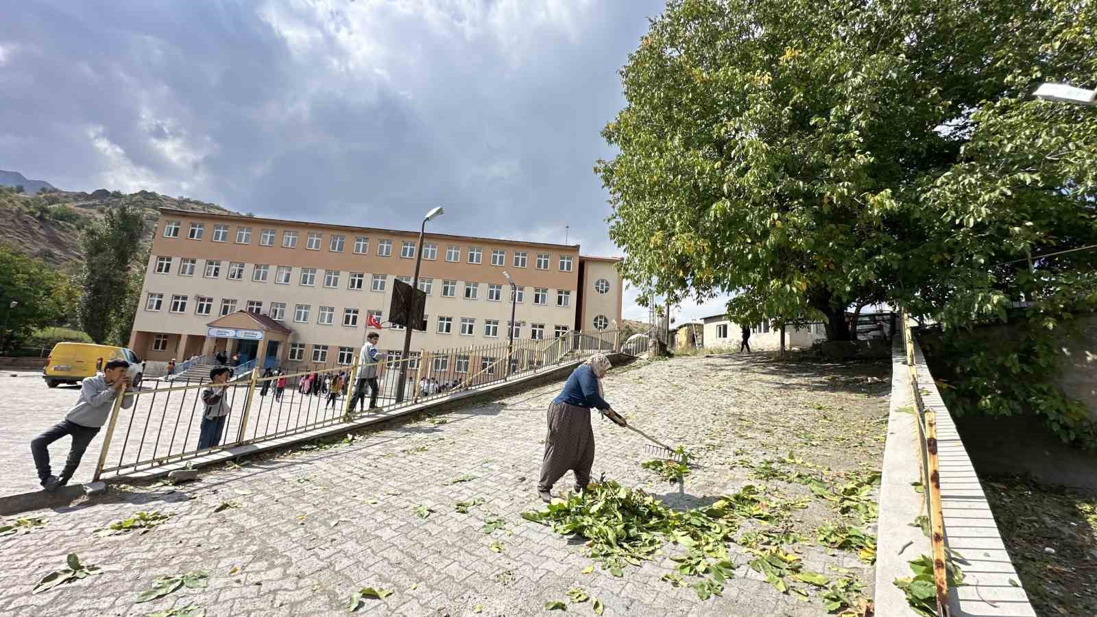 Okul yolunda ceviz ikramı
