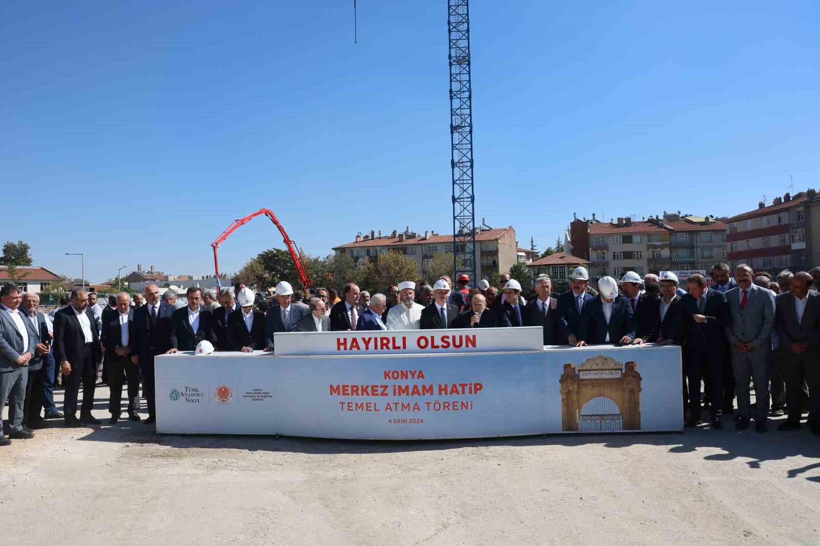 Konya Merkez İmam Hatip Lisesinin temeli atıldı
