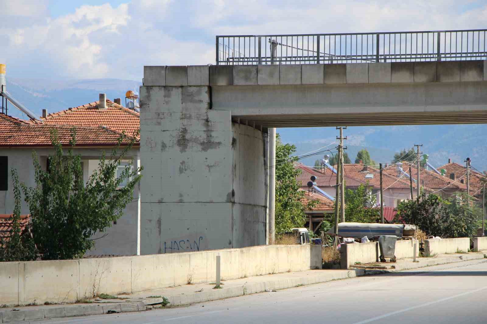 Amasya’da 16 yıldır tamamlanamayan üstgeçitte ağaçlar bitti
