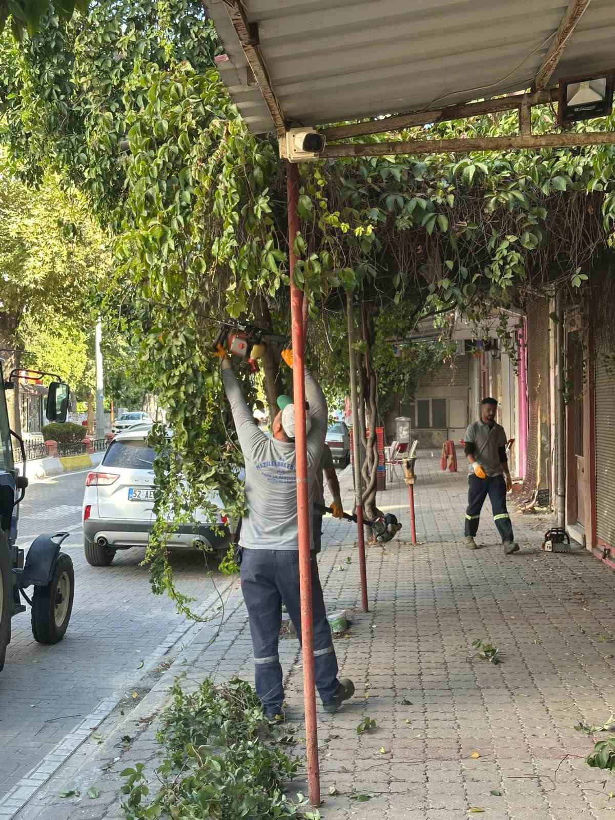 Çiçek gibi Nazilli için belediye ekipleri durmuyor
