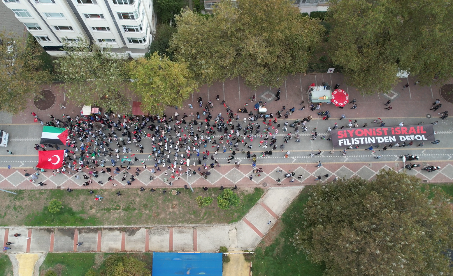 Yalova’da Gazze işgalinin 1. yıl dönümünde protesto yürüyüşü
