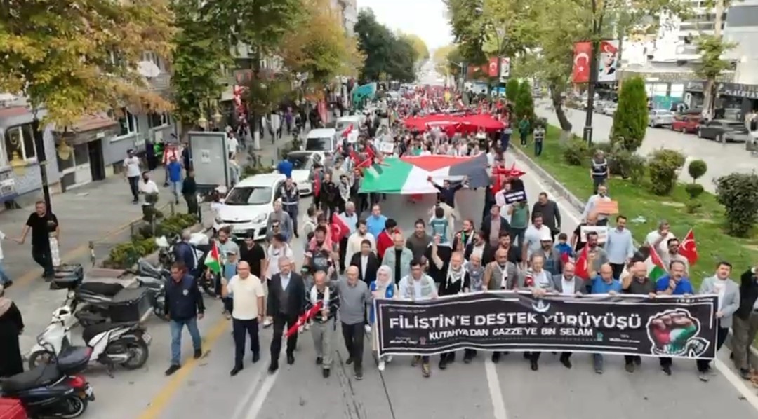 Kütahya’da Gazze’ye destek yürüyüşü
