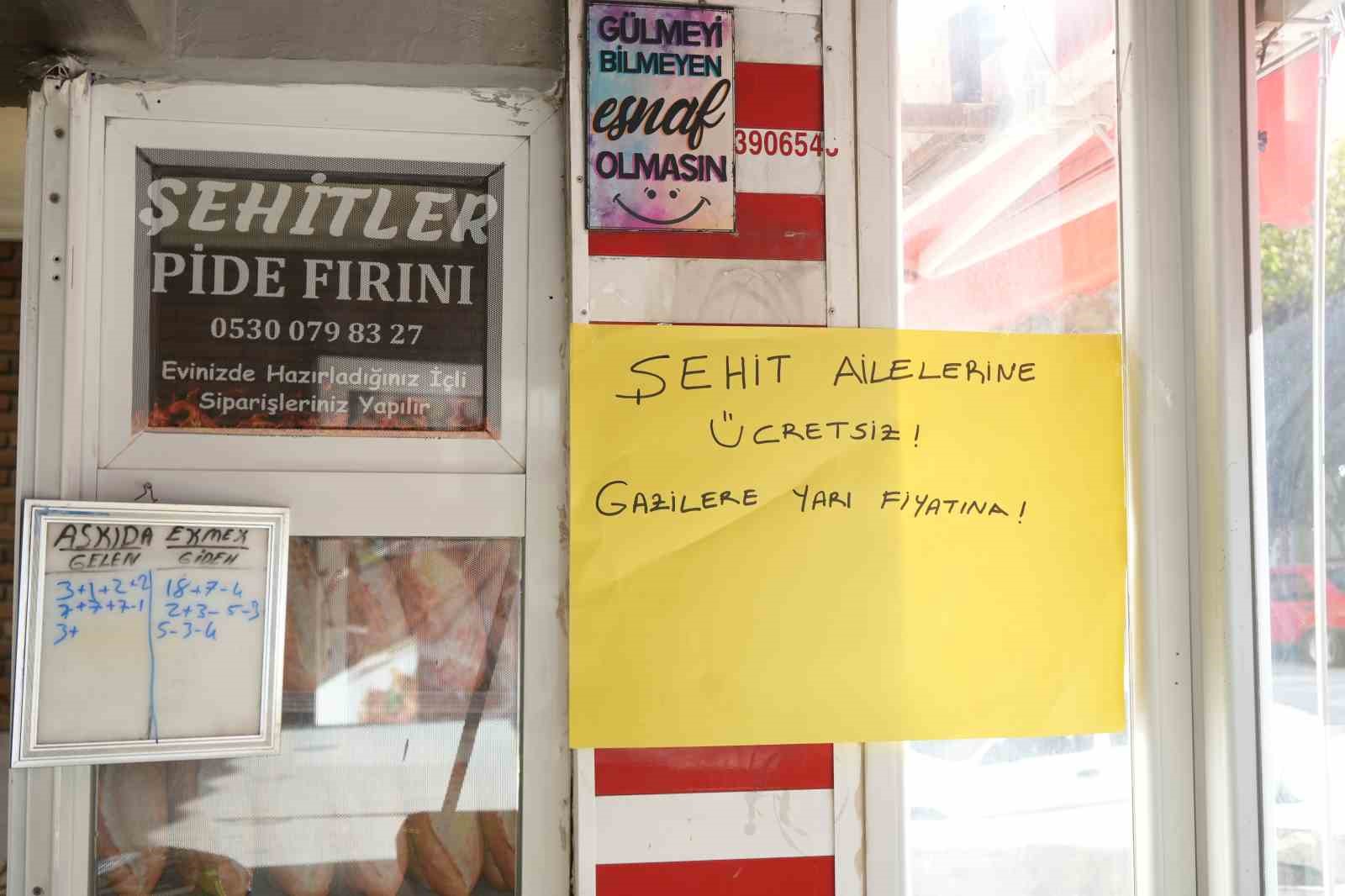 Bu fırında şehit ailelerine ekmek ücretsiz, gazilere ise yarı fiyatına
