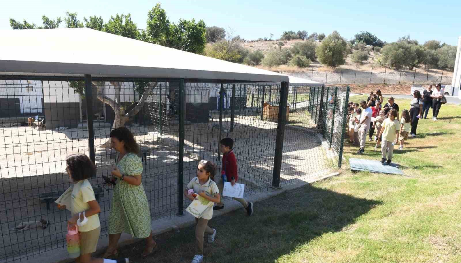 Çocuklar hayvan bakımevini gezdi
