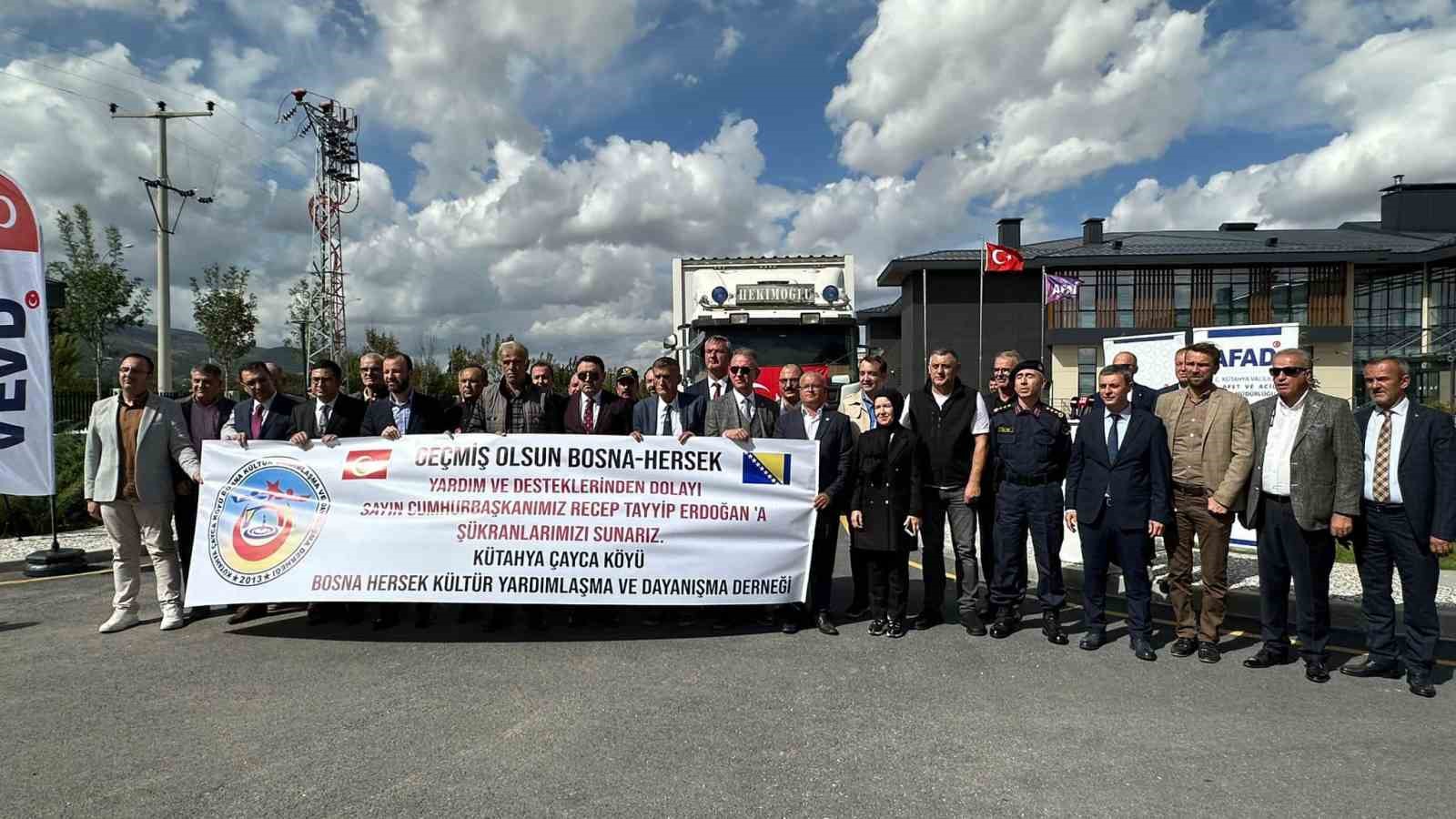 Selden etkilenen Bosna Hersek’e Kütahya’dan 60 adet konteyner
