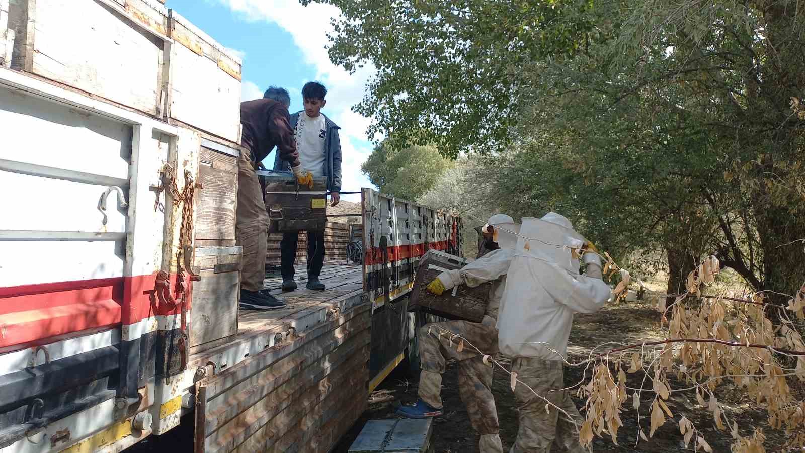 Havaların soğumasıyla arıcıların göç mesaisi başladı
