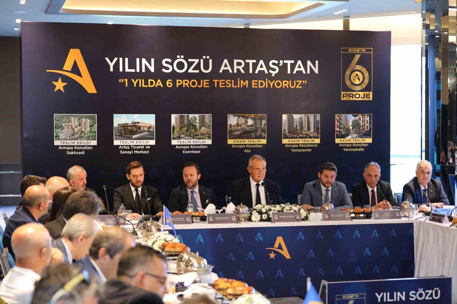 Artaş İnşaat 6 projesini 2024 bitmeden teslim edeceğini duyurdu
