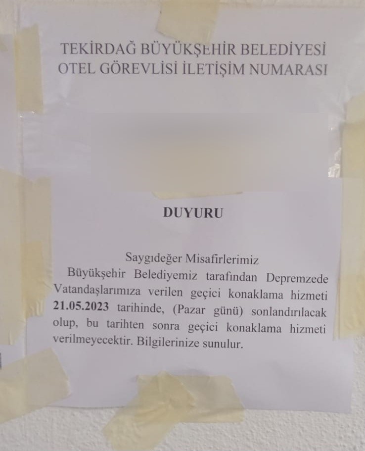 Tekirdağ Büyükşehir Belediyesi’nin depremzedelere yaptığı ayrımcılığa sembolik ceza
