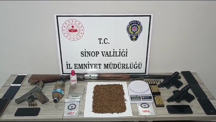 Sinop’ta narko-çelik operasyonu: 6 kişi tutuklandı
