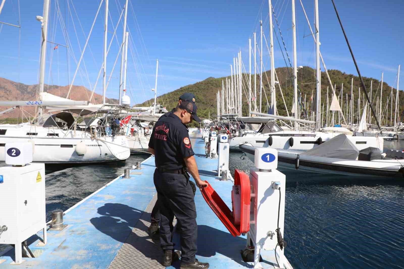 Marina, liman ve çekeklerde yangın denetimi
