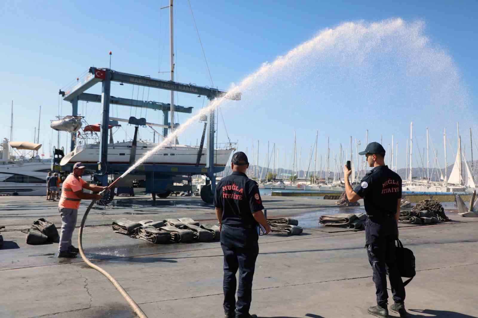 Marina, liman ve çekeklerde yangın denetimi
