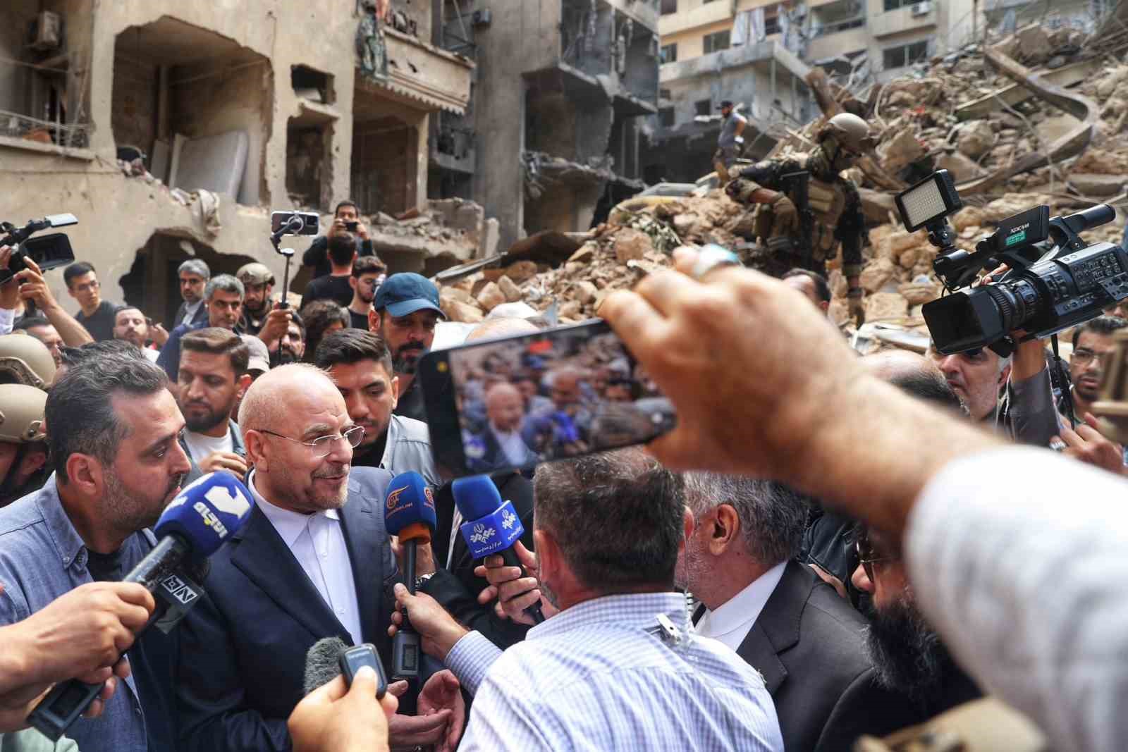 İran Meclis Başkanı Galibaf kendi kullandığı uçakla Beyrut’a geldi
