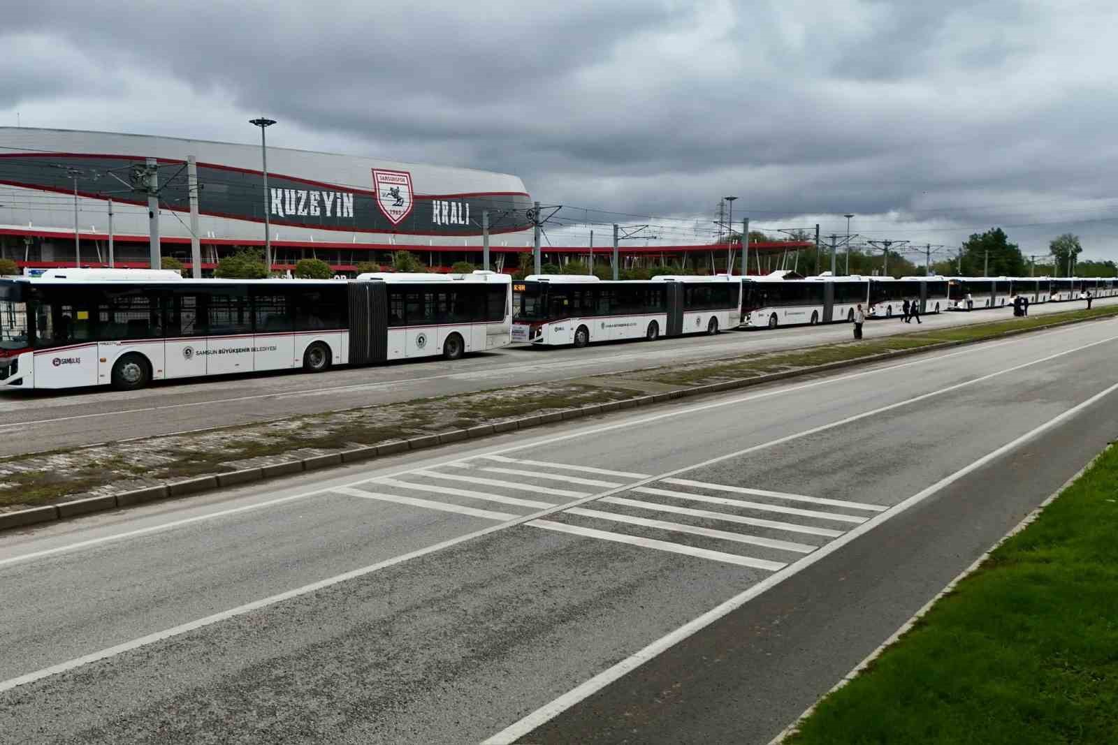 Samsun toplu taşıma filosuna 10 körüklü otobüs
