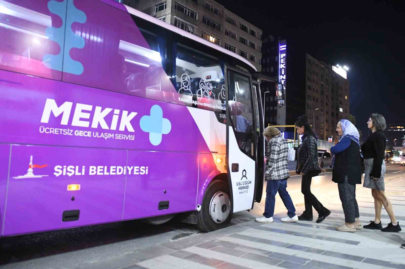 Şişli’de “Mekik+ Ücretsiz Gece Ulaşım Servisi” hizmete başladı
