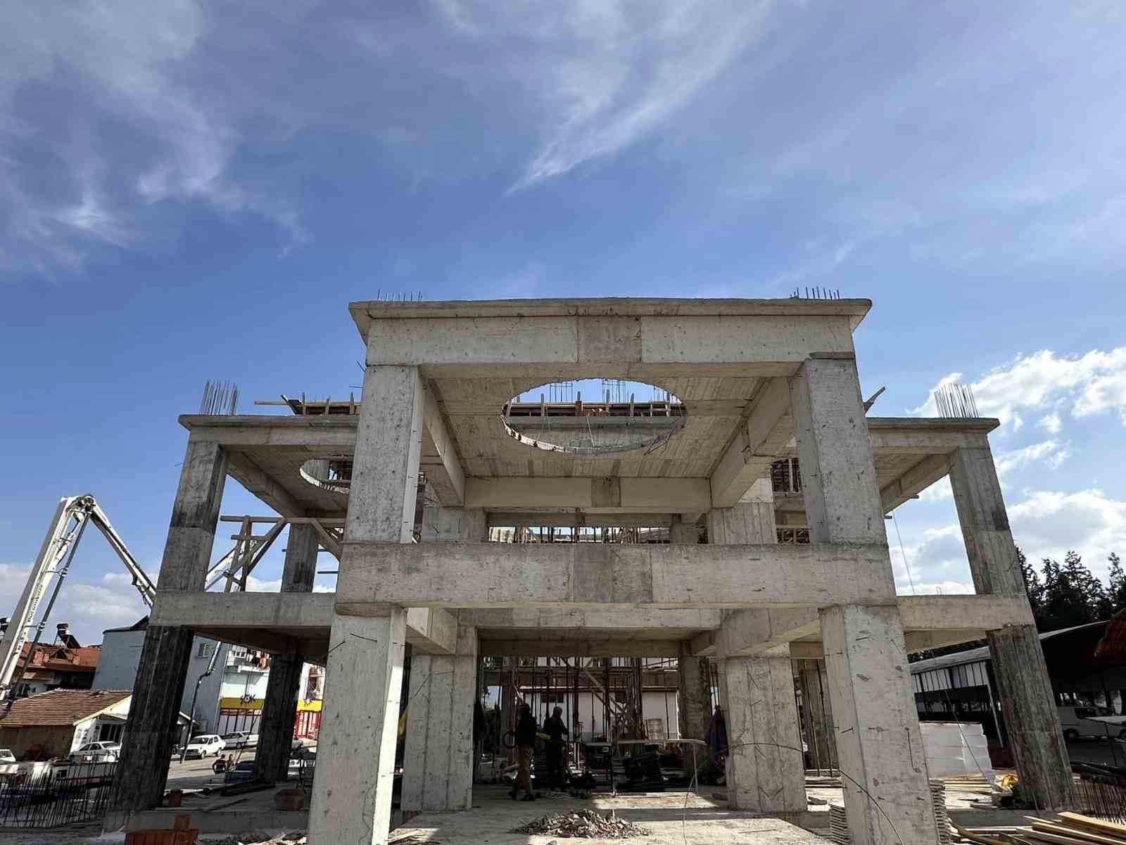 Beyağaç Çarşı Cami İnşaatı Hızla İlerliyor
