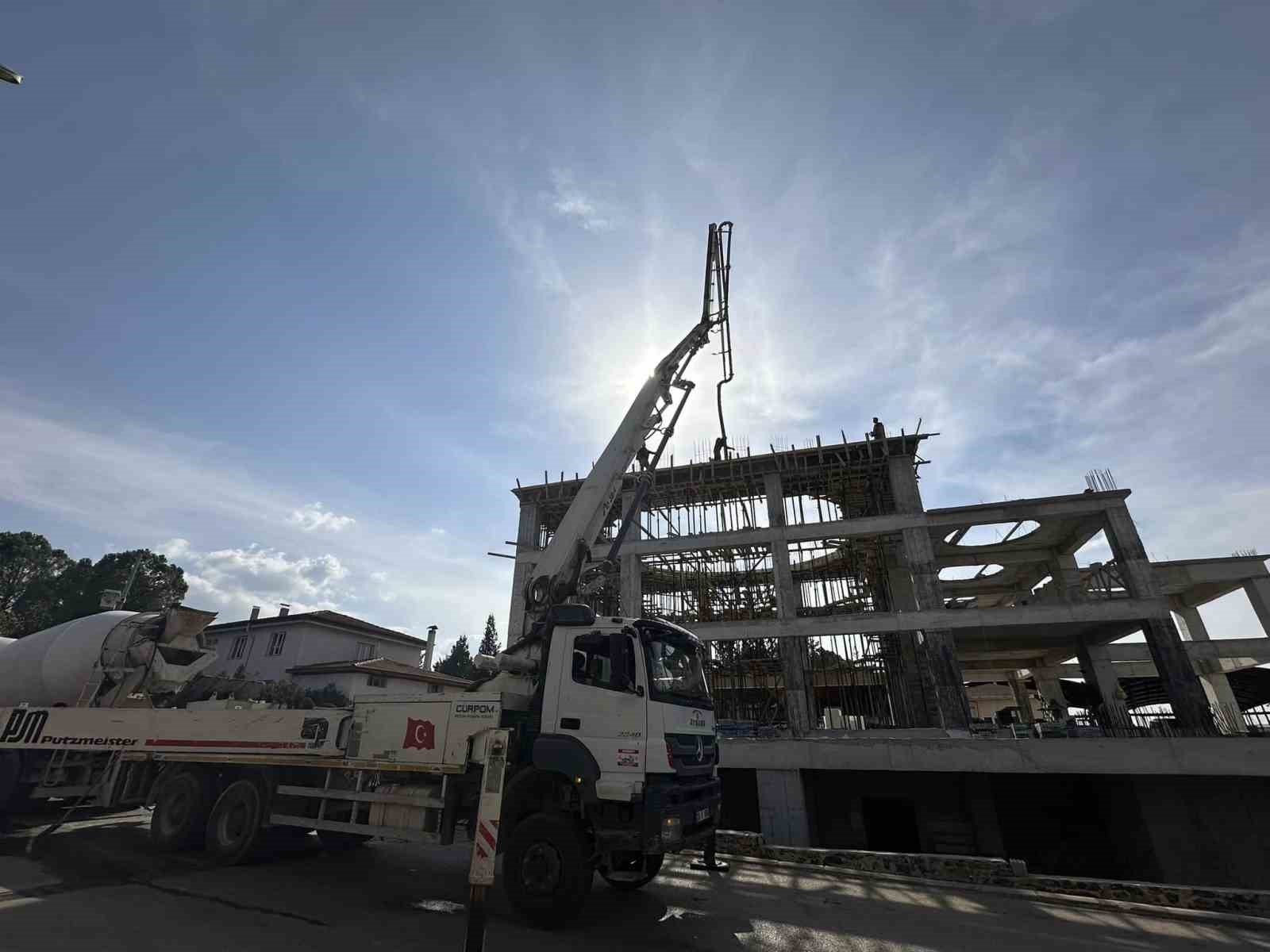 Beyağaç Çarşı Cami İnşaatı Hızla İlerliyor
