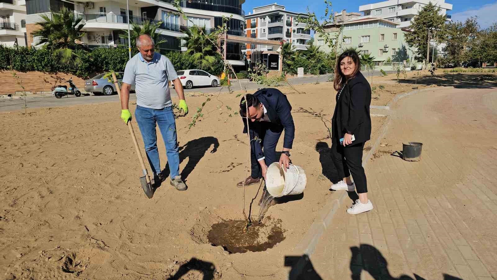 Nazilli’de fidanlar ‘Duygu Bayhan Uzlaşı Parkı’nda toprakla buluştu
