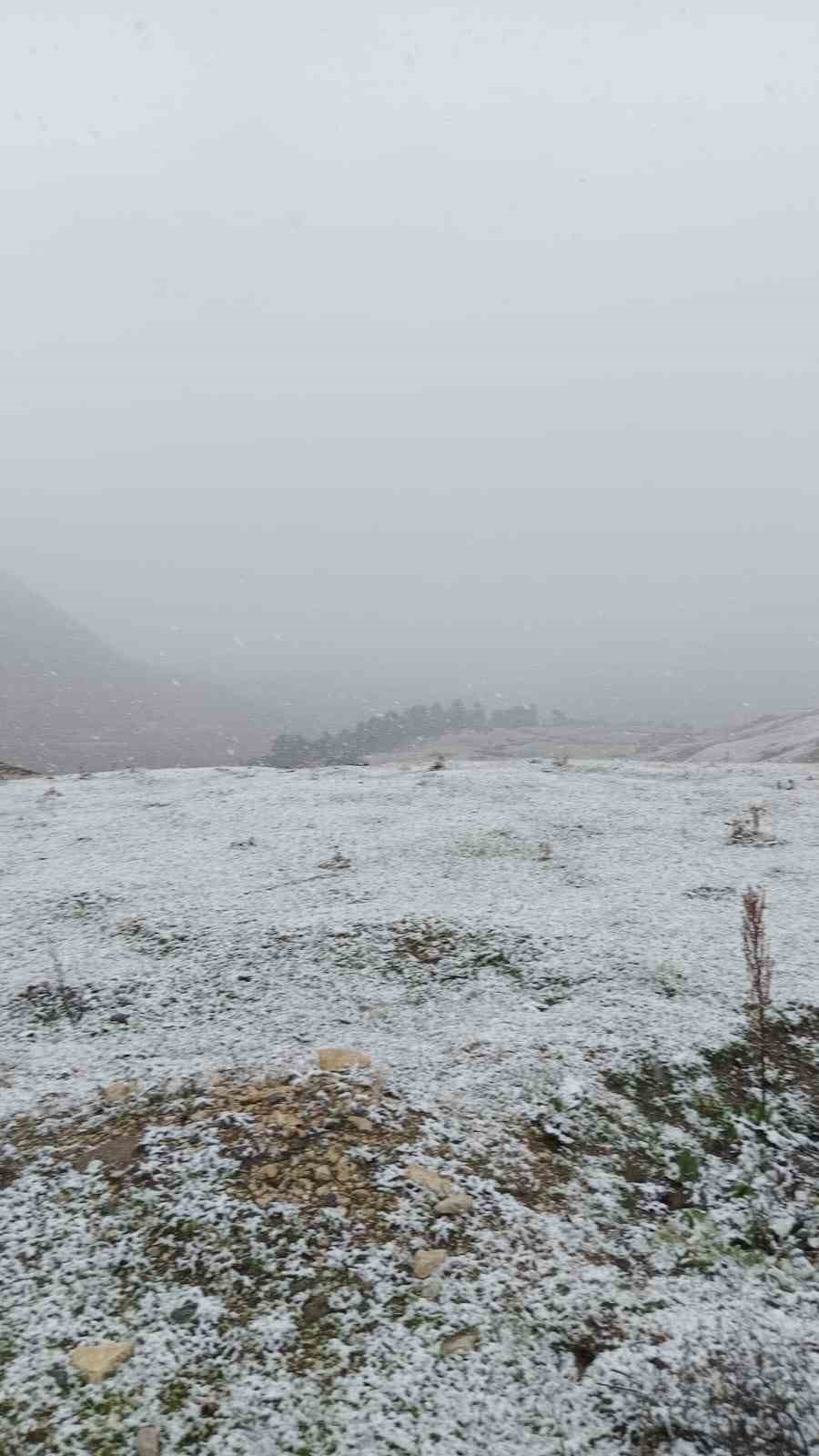 Artvin’in yüksek kesimlerine mevsimin ilk karı düştü
