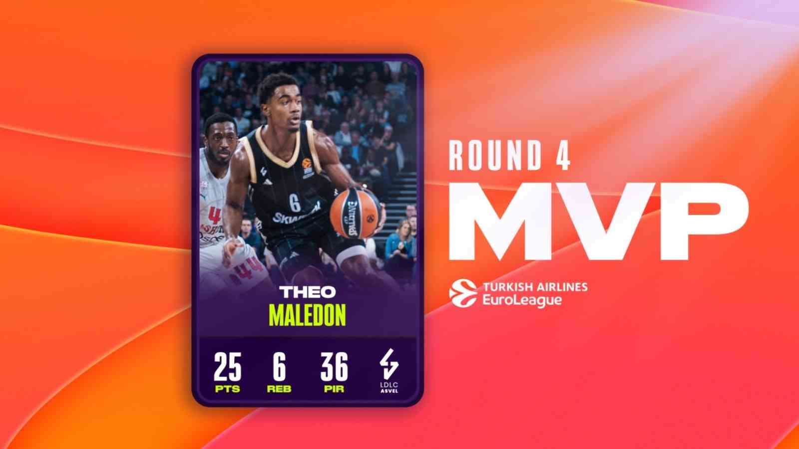 THY Euroleague’de 4. haftanın MVP’si Theo Maledon oldu
