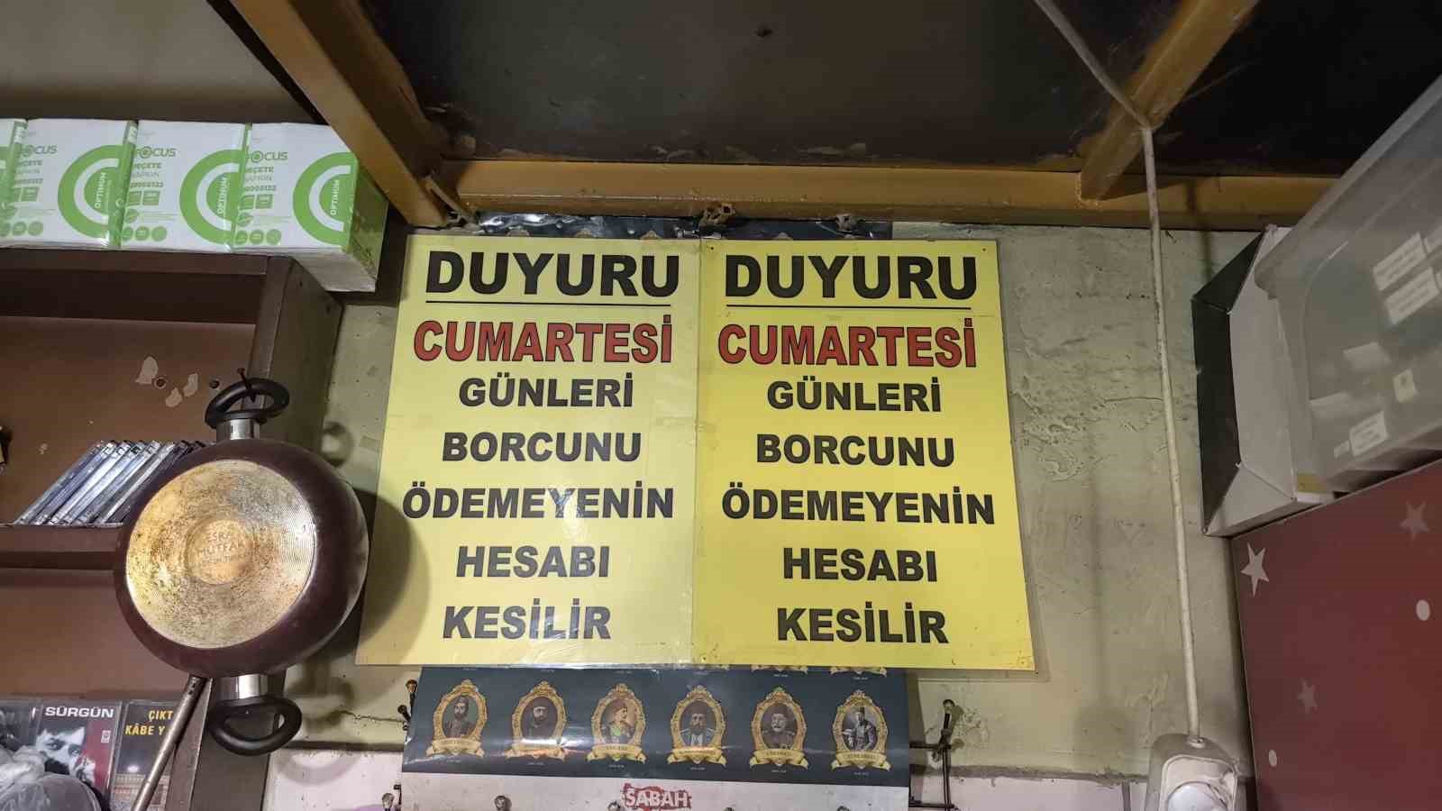 Veresiye yazdırıp getirmeyenler, büfeciyi çileden çıkardı
