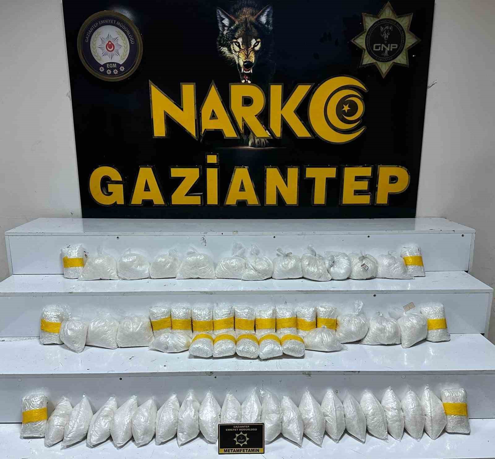 Gaziantep’te 123 kilo skunk ve metamfetamin ele geçirildi: 4 tutuklama
