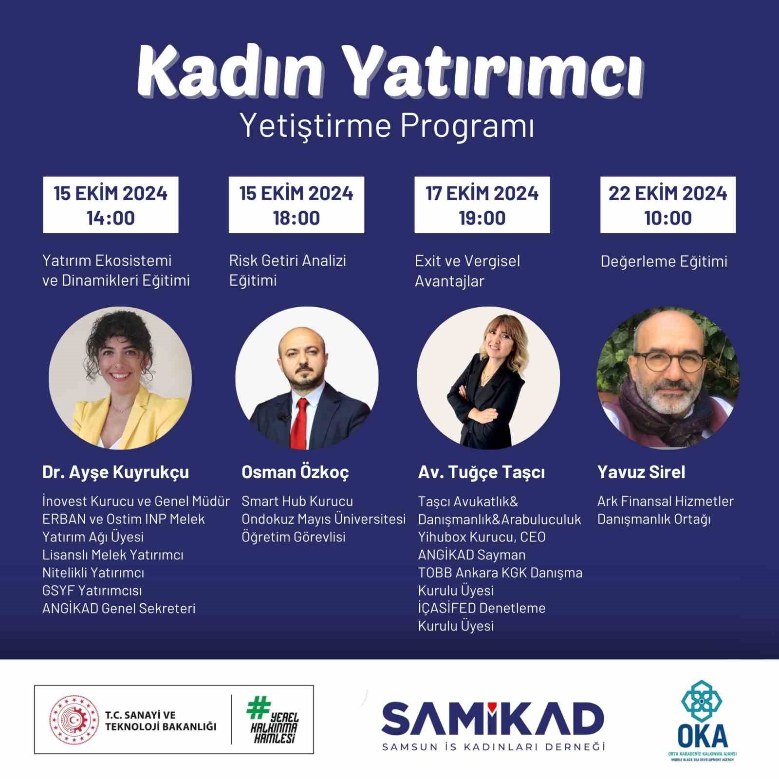 Samsun’da OKA desteğiyle kadın yatırımcı yetiştirme başladı
