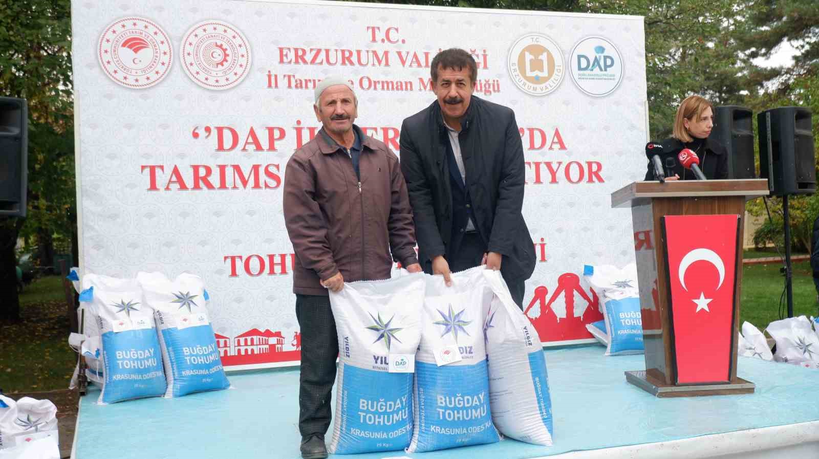 Erzurum’da DAP desteğiyle 935 ton buğday tohumu dağıtıldı
