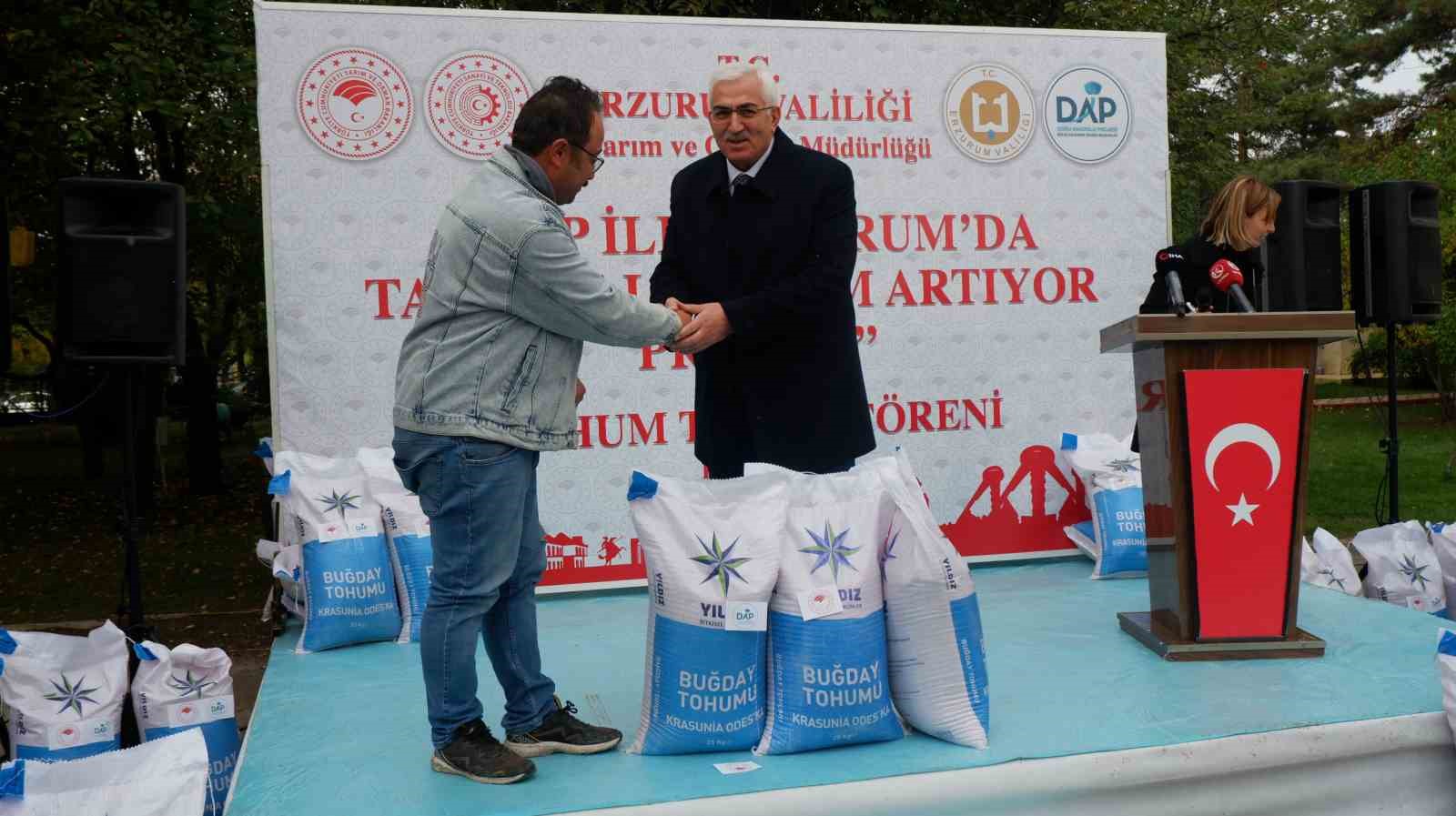 Erzurum’da DAP desteğiyle 935 ton buğday tohumu dağıtıldı
