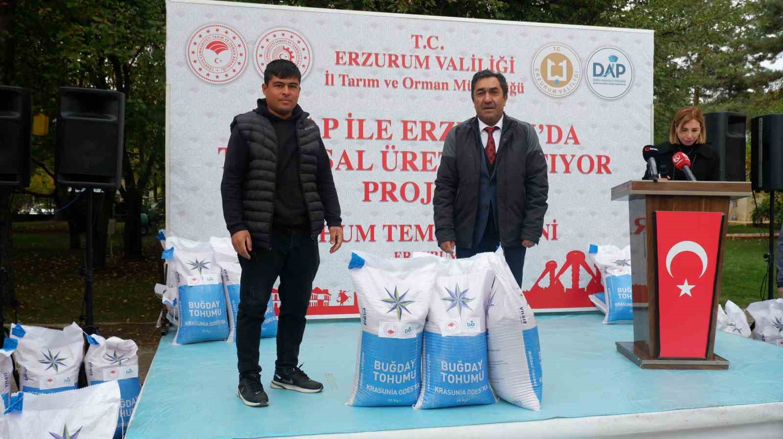 Erzurum’da DAP desteğiyle 935 ton buğday tohumu dağıtıldı
