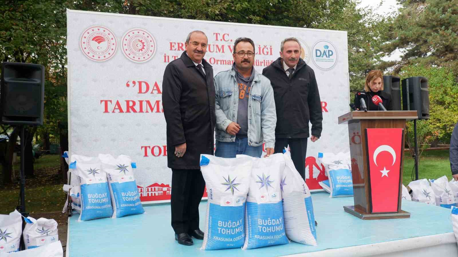 Erzurum’da DAP desteğiyle 935 ton buğday tohumu dağıtıldı
