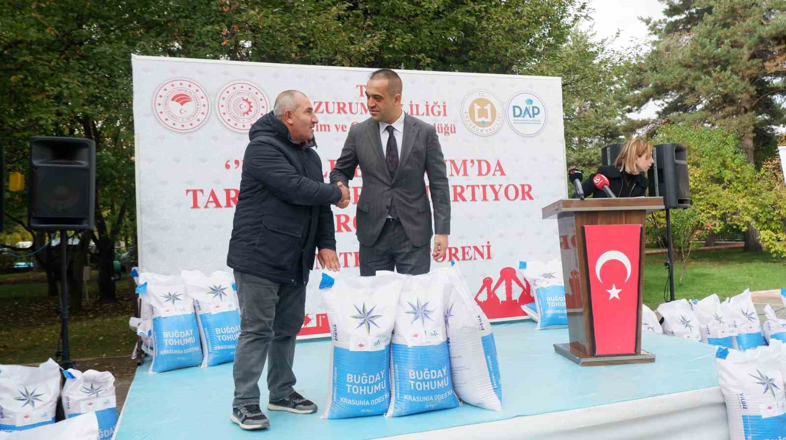 Erzurum’da DAP desteğiyle 935 ton buğday tohumu dağıtıldı
