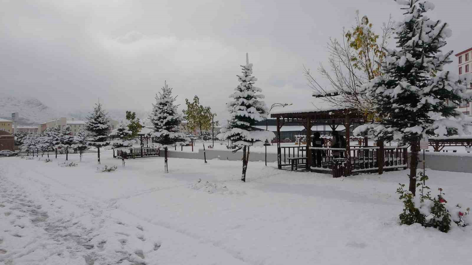 Bitlis’te Ekim ayında kar yağışı
