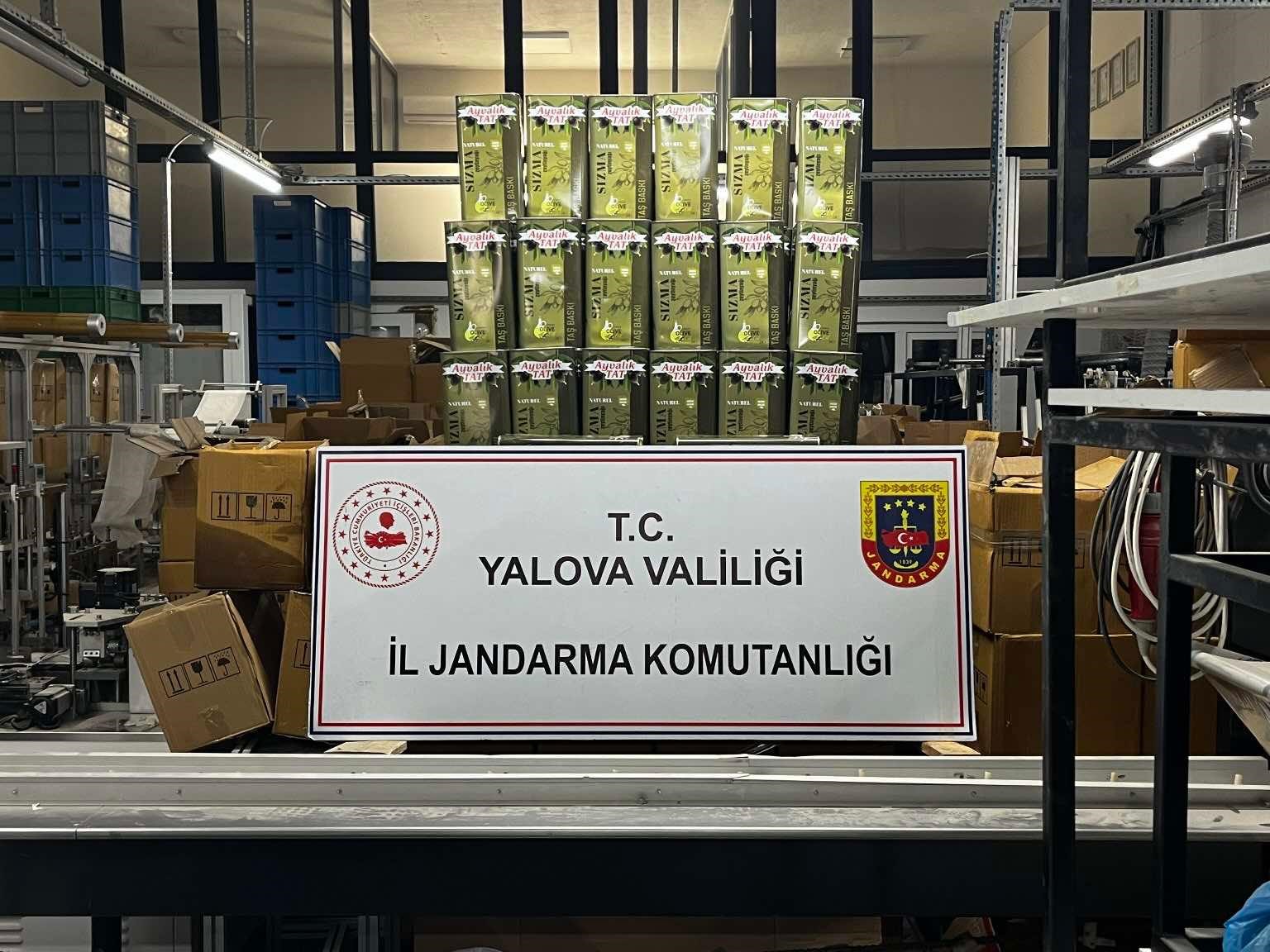 Yalova’da 33 bin litre sahte zeytinyağı ele geçirildi
