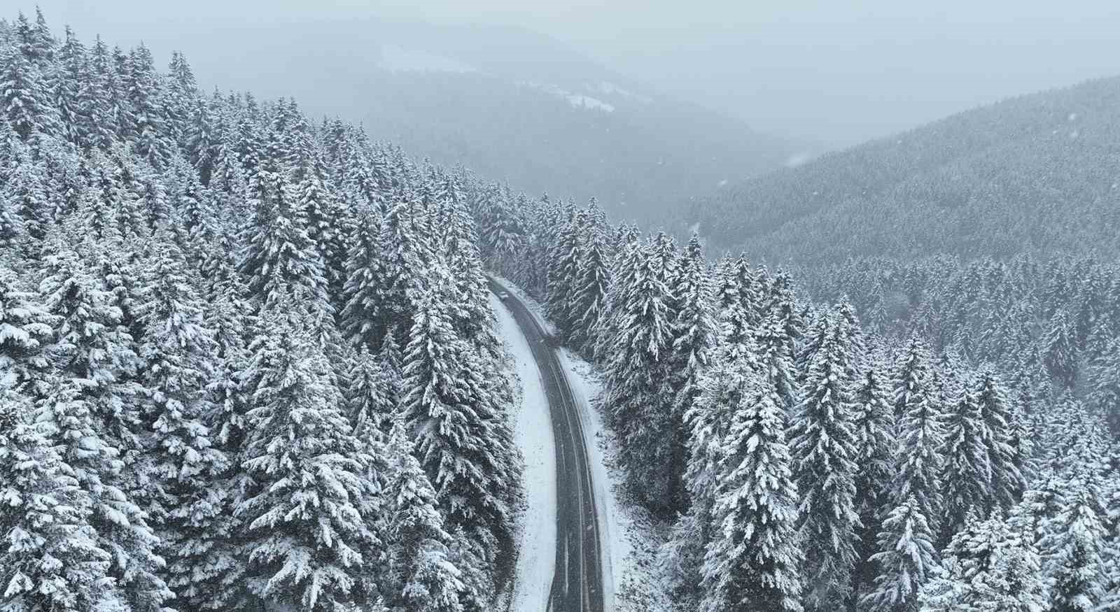 Giresun yaylalarında yağan karla kartpostallık görüntüler oluştu
