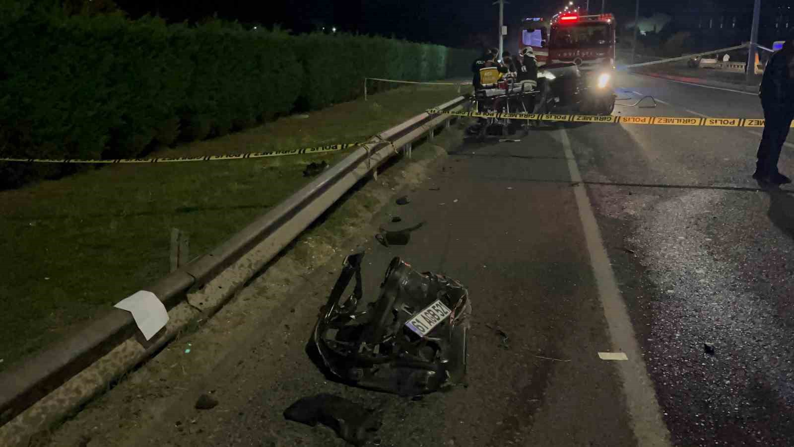 Çerkezköy-Kapaklı yolunda feci kaza: 1 ölü, 1 yaralı
