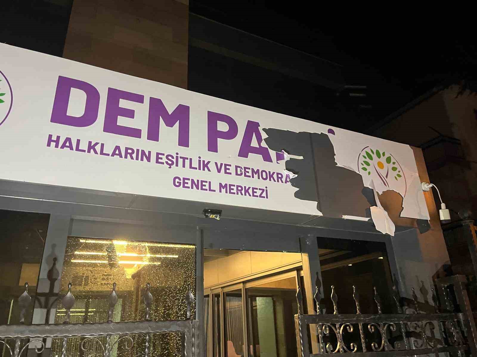 DEM Parti genel merkezine saldırı: 1 gözaltı
