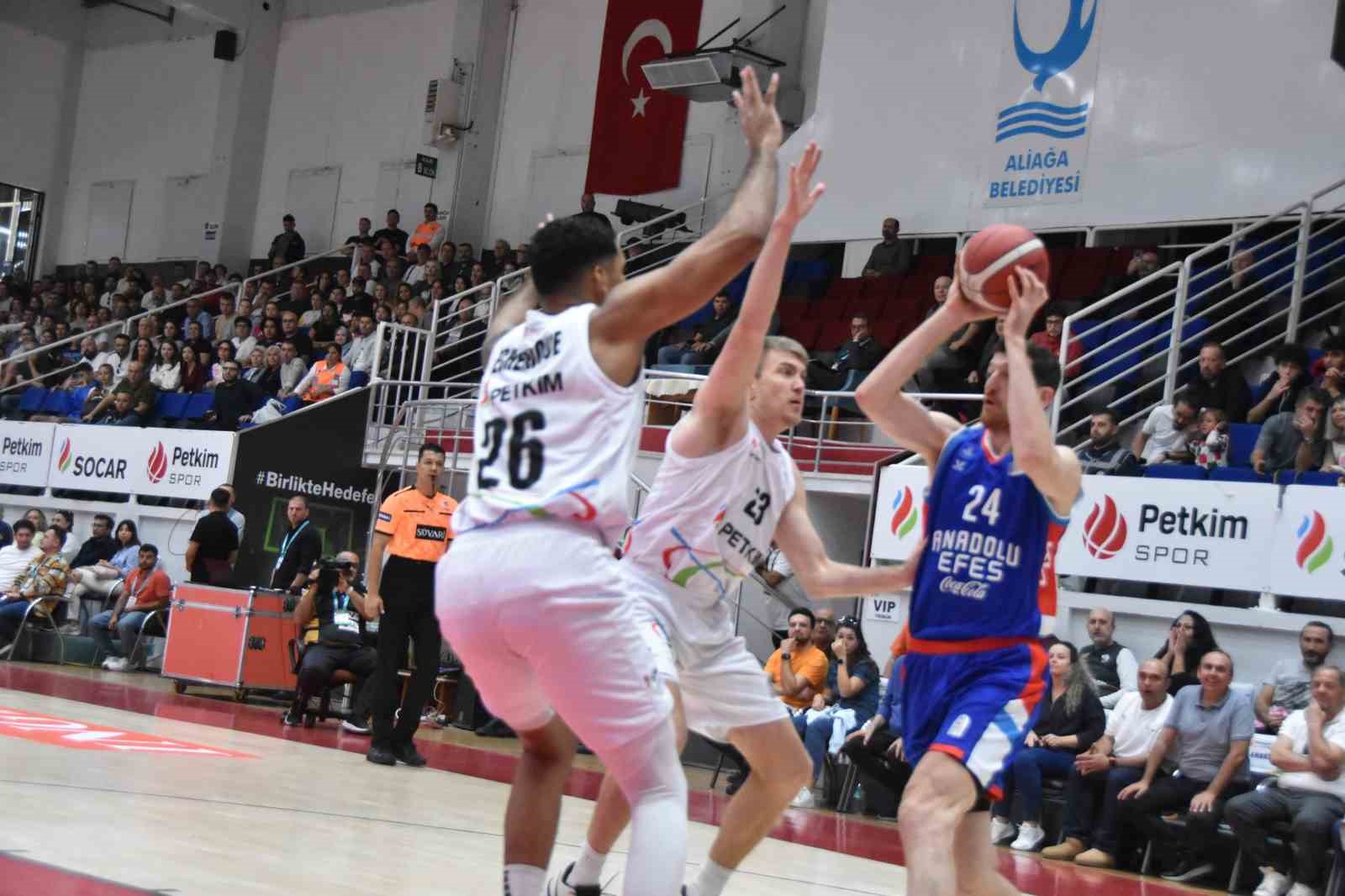 Basketbol Süper Ligi: Aliağa Petkimspor: 79 - Anadolu Efes: 85
