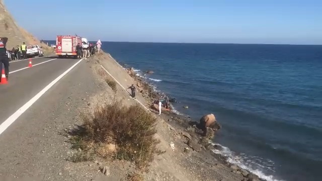 Tekirdağ’da motosikletli denize düştü
