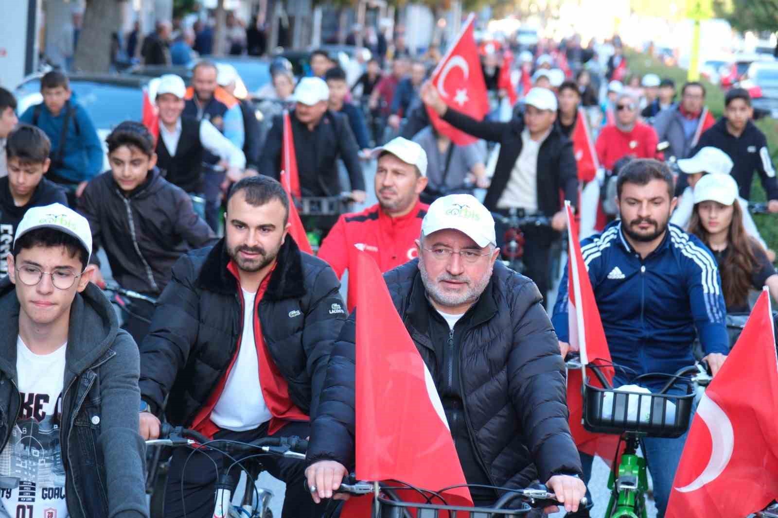 Çorum’da pedallar Cumhuriyet Bayramı için çevrildi
