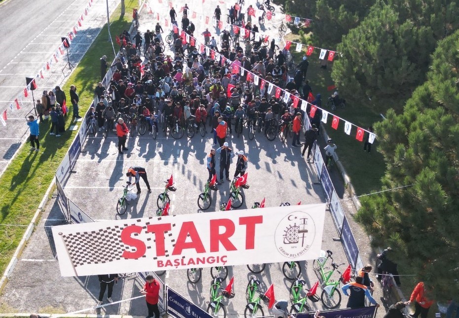 Çorum’da pedallar Cumhuriyet Bayramı için çevrildi
