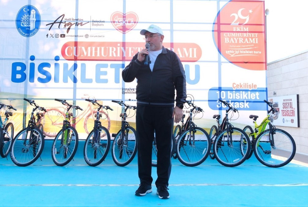 Çorum’da pedallar Cumhuriyet Bayramı için çevrildi
