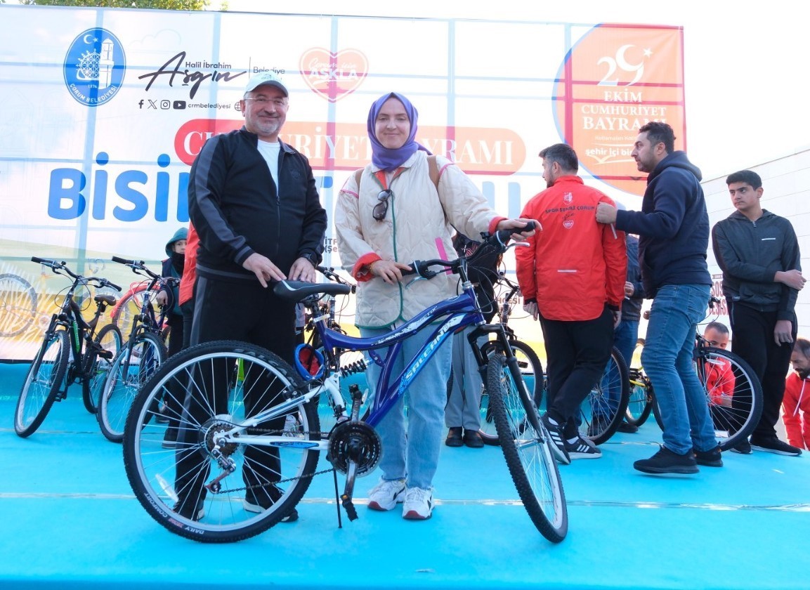 Çorum’da pedallar Cumhuriyet Bayramı için çevrildi
