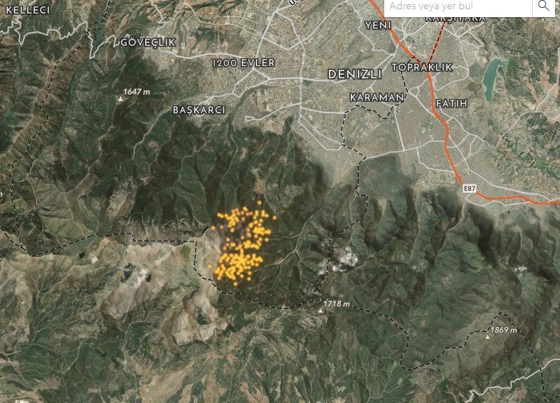 Denizli’deki yangına 5. günde müdahale devam ediyor
