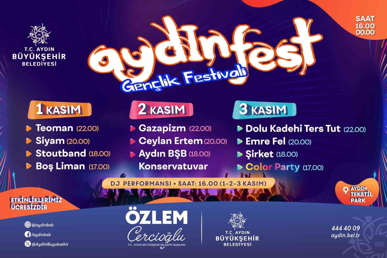 Aydınfest 1 Kasım’da başlıyor
