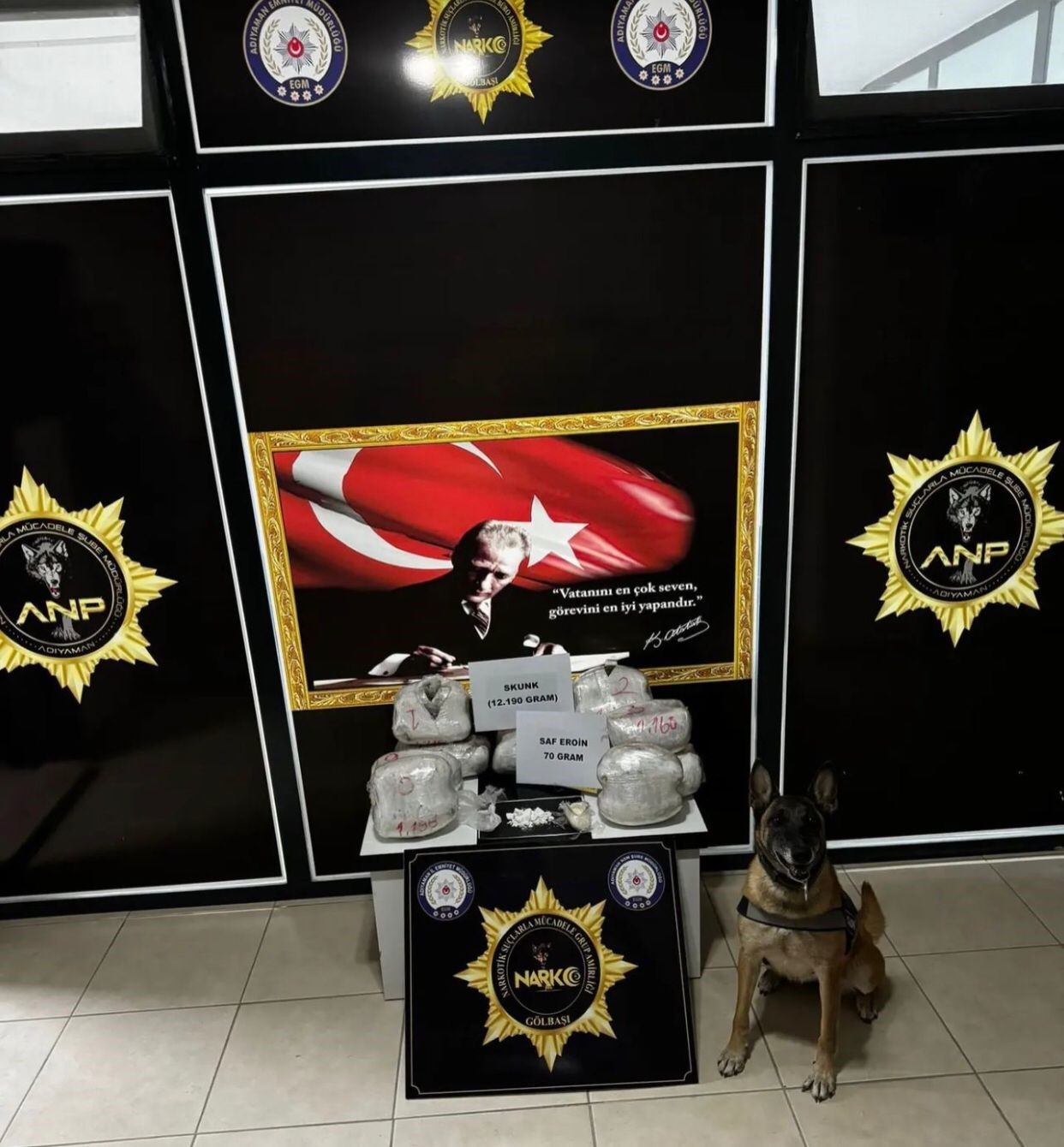 Arama yapılan 2 tırda 12 kilo skunk ele geçirildi
