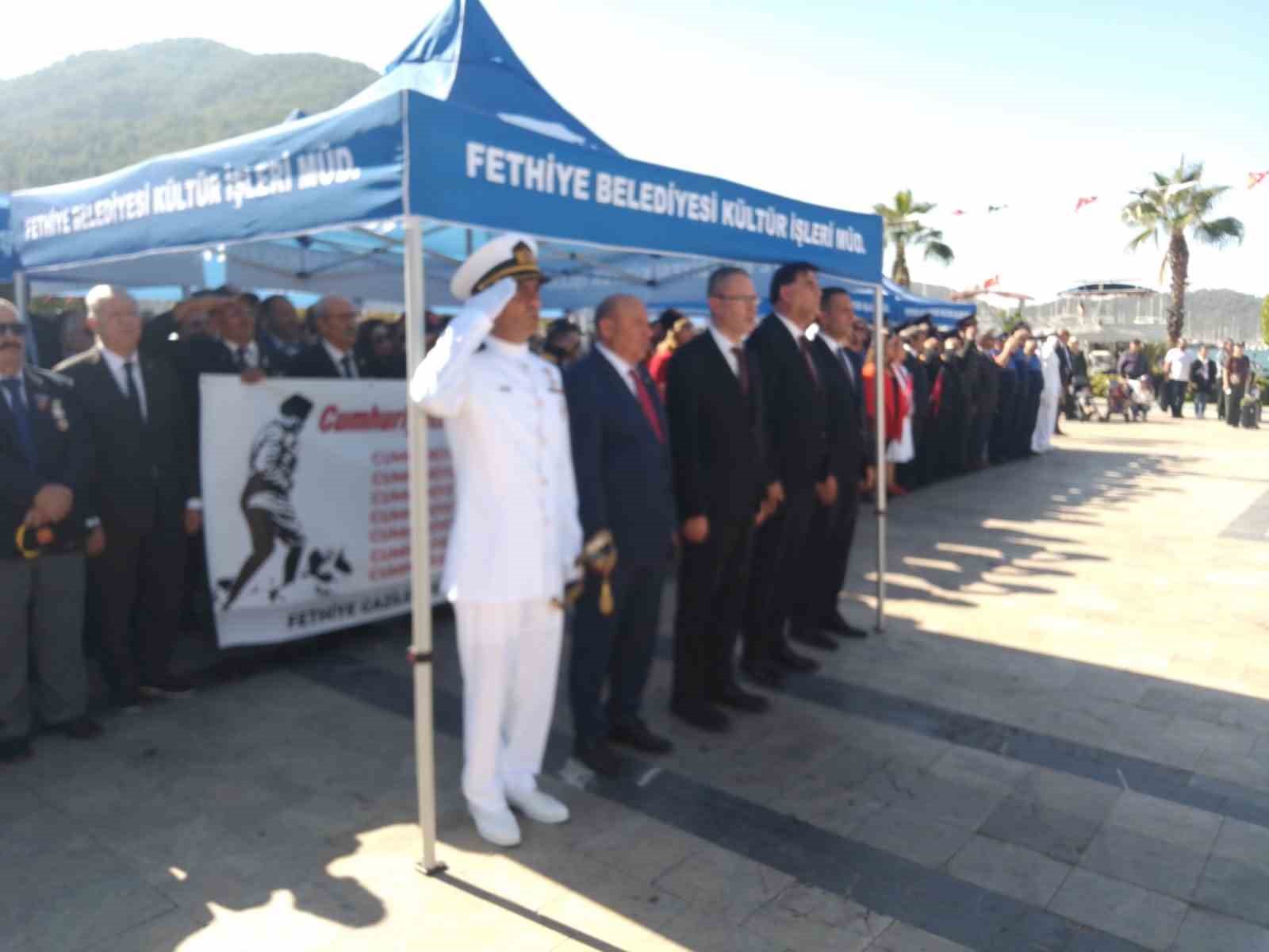 Fethiye’de 29 Ekim’in 101. yılı törenle kutlanıyor
