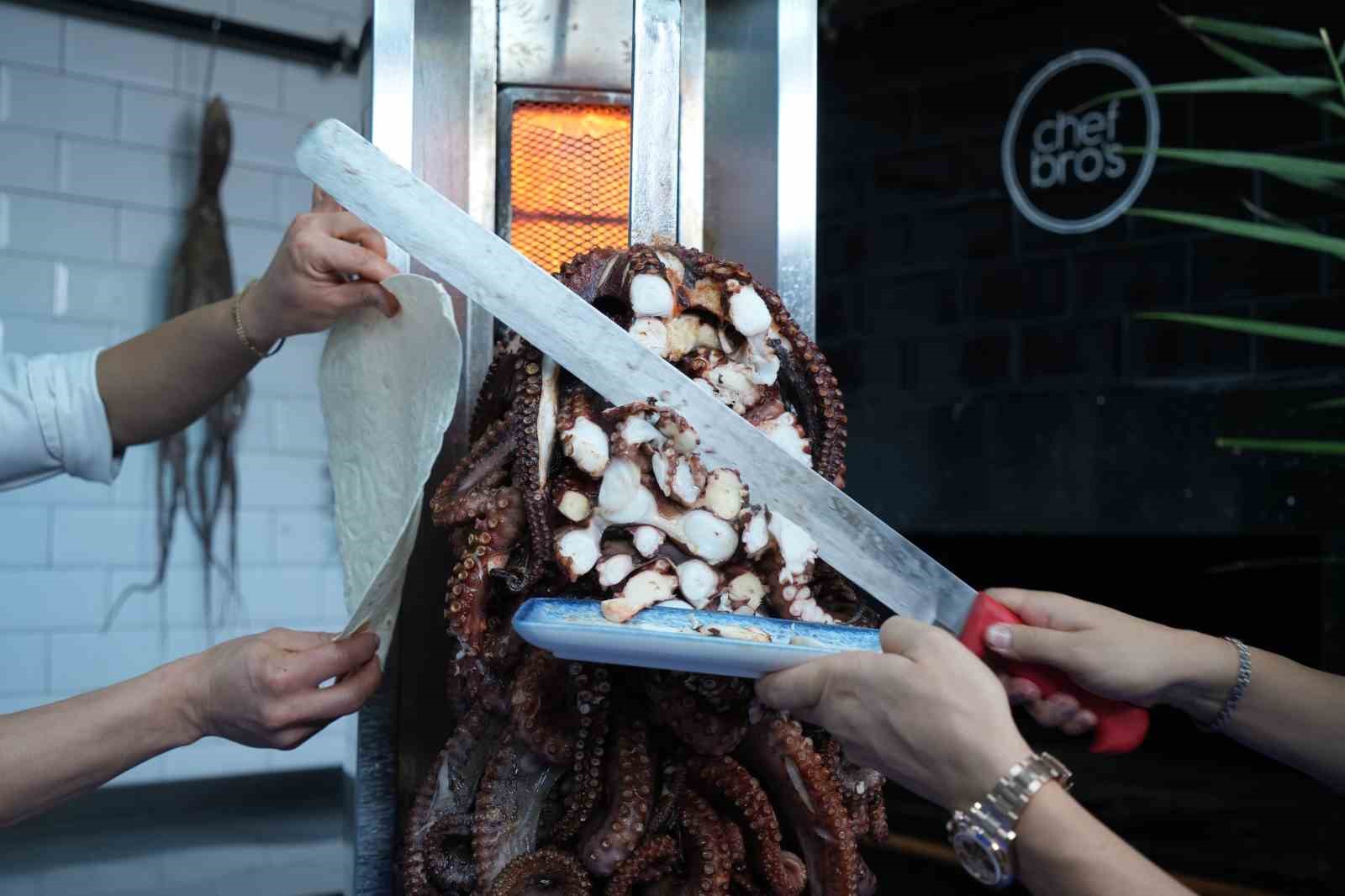 Döneriyle meşhur Ankara’da yeni lezzet: Ahtapot döner
