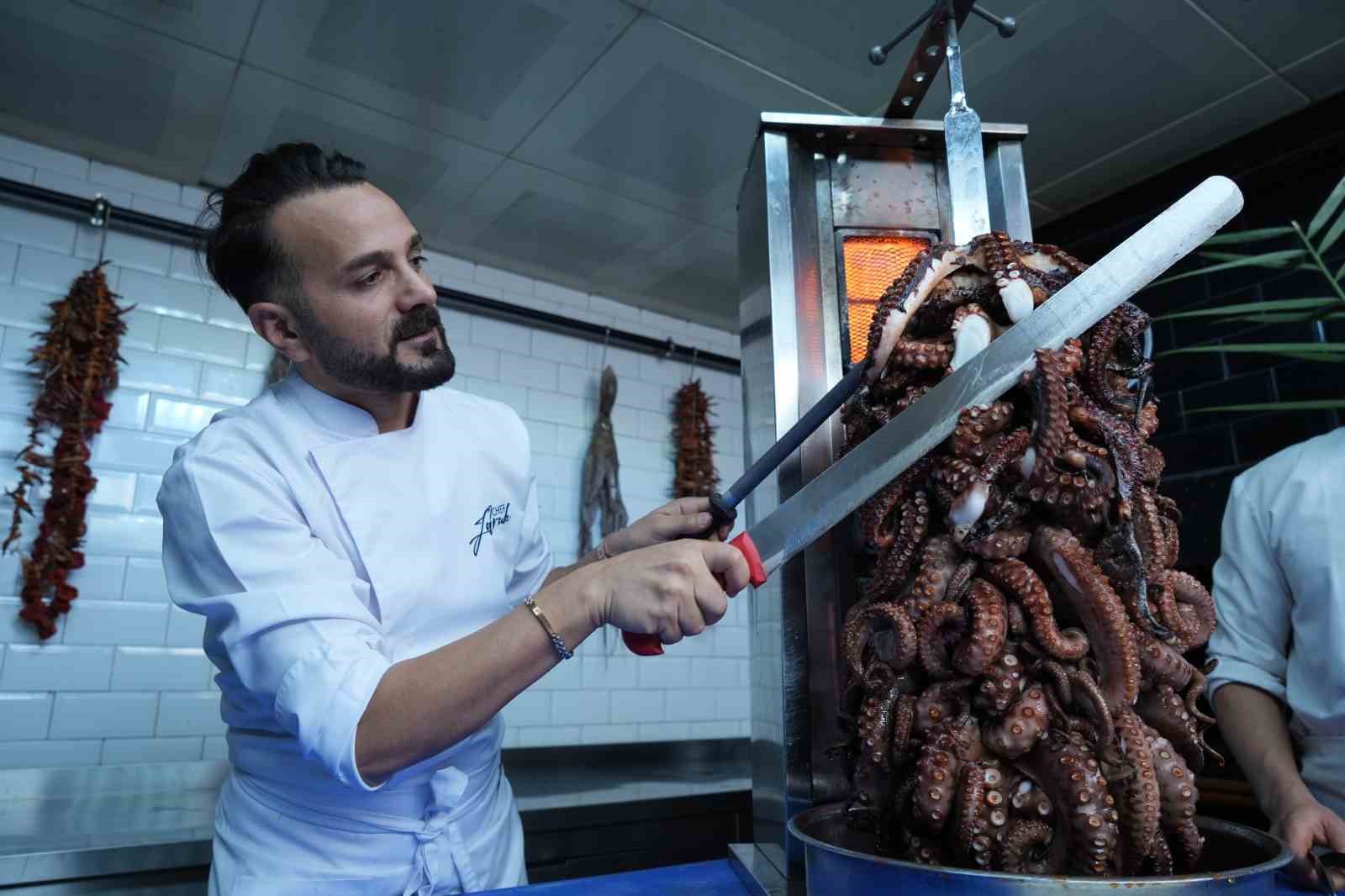 Döneriyle meşhur Ankara’da yeni lezzet: Ahtapot döner
